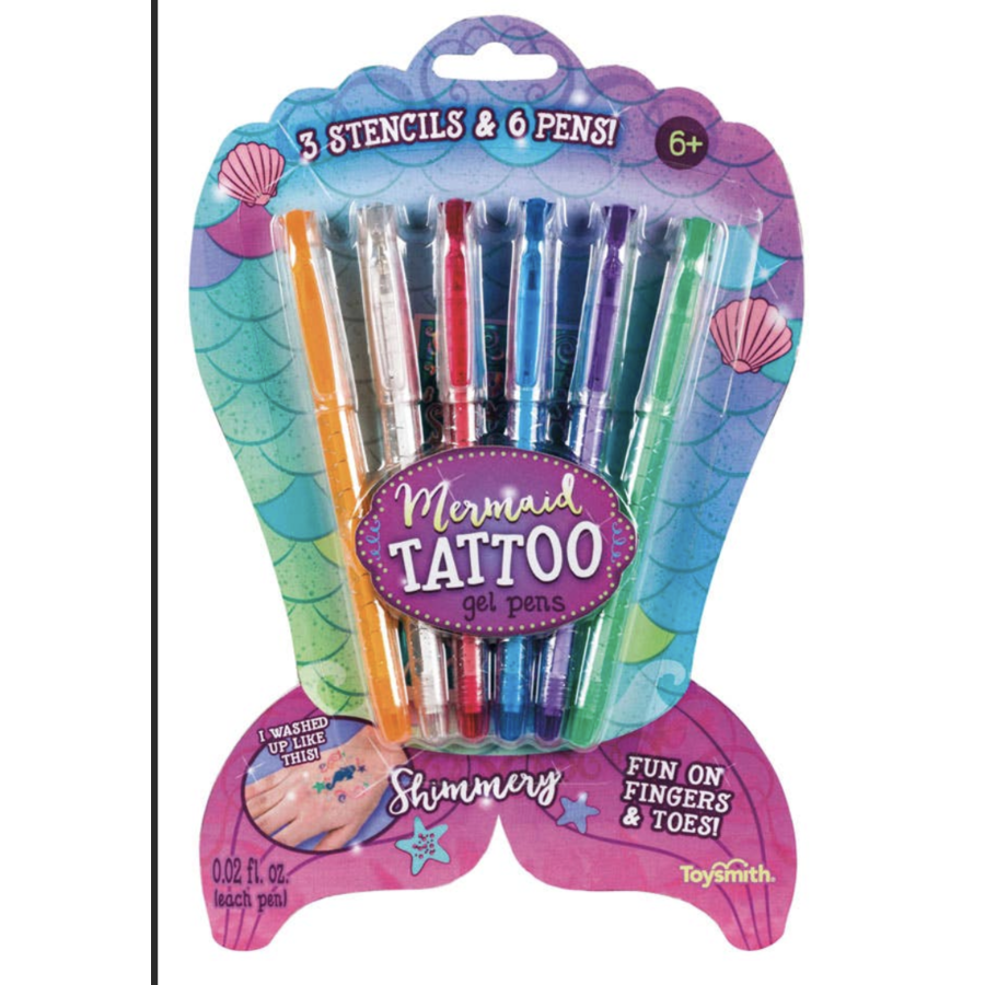 Mermaid Tattoo Gel Pens Set of 6