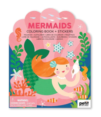 Mermaids Coloring Book with Stickers