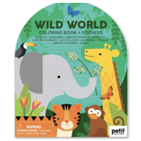 Wild World Coloring Book with Stickers