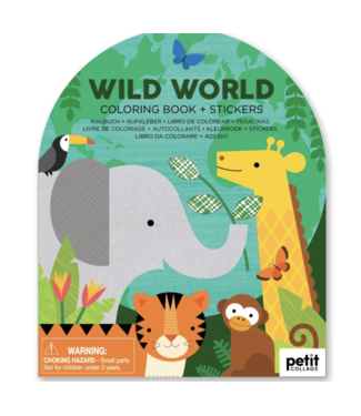 Wild World Coloring Book with Stickers