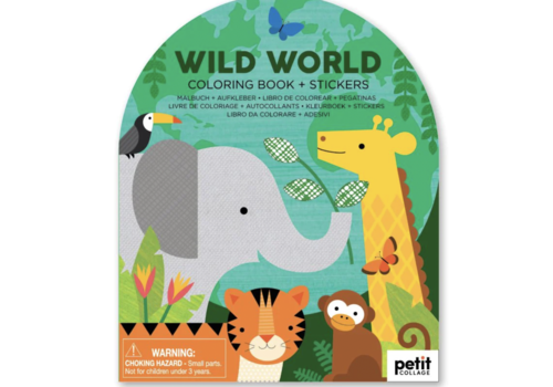 Wild World Coloring Book with Stickers 