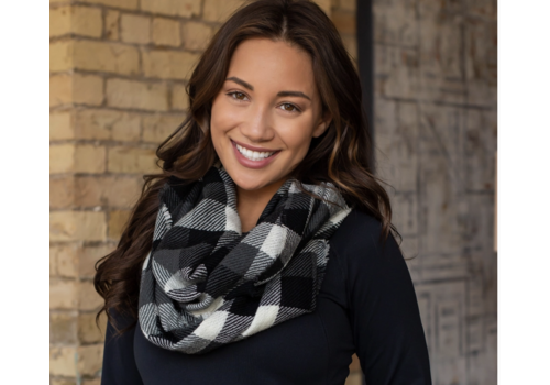  Panache Apparel Co. Plaid Infinity Scarf 