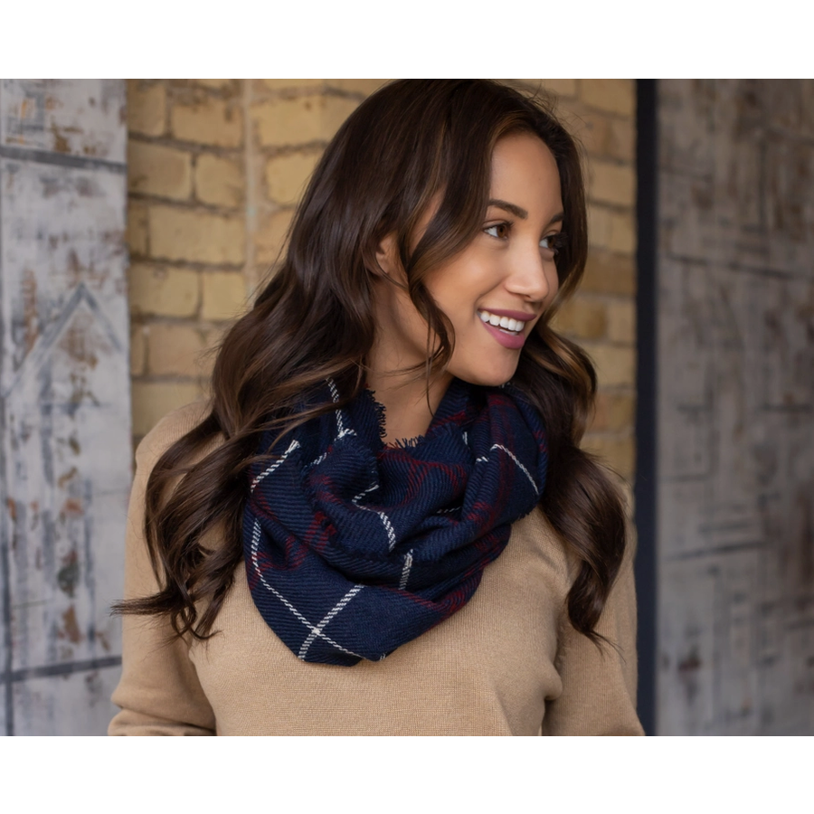 Plaid Infinity Scarf