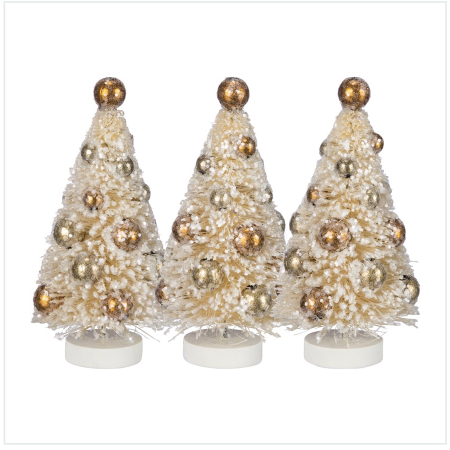 Cream and Gold Bottle Brush Tree