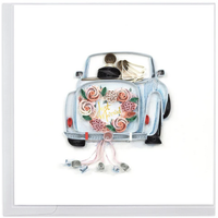 Just Married Car Wedding Quilling Card