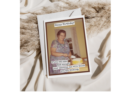  Raven's Rest Studio Eat Cake Fast Enough Card 