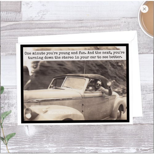  Raven's Rest Studio Turning Down the Stereo Card 