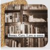 Raven's Rest Studio Books and Cats Coaster Raven's Rest Studio Books and Cats Coaster