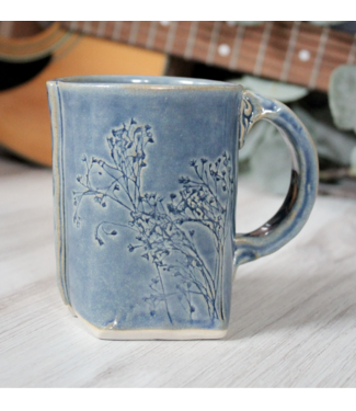 Colleen Deiss Designs Blue Floral Stoneware Mug