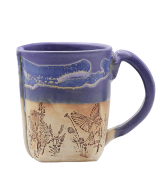 Colleen Deiss Designs Purple Bird Stoneware Mug