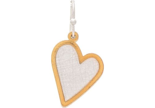  Rain Jewelry Collection Two Tone Brass Layer Hearts Earrings 