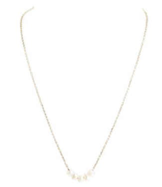 Rain Jewelry Collection Gold Pearl Row Necklace