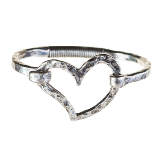  Rain Jewelry Collection Silver Heart Hook Bracelet 