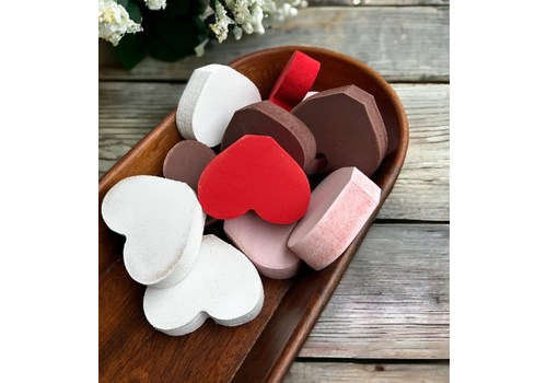  Inkwood Crafters Rustic Mini Wood Hearts - Set of 3 
