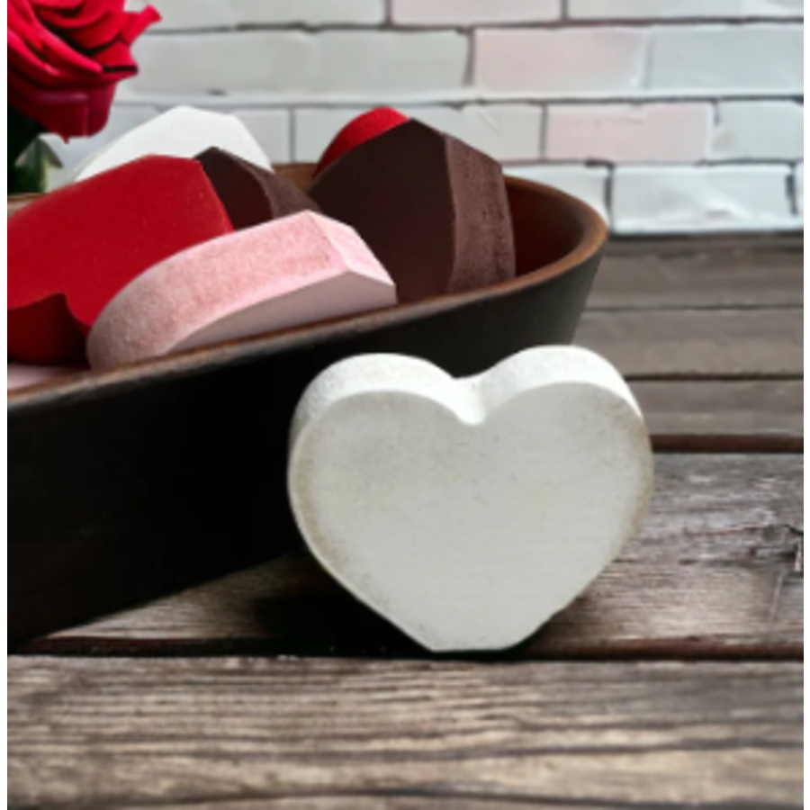 Rustic Mini Wood Hearts - Set of 3