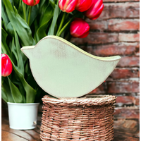 Rustic Wood Bird Shelf Sitter