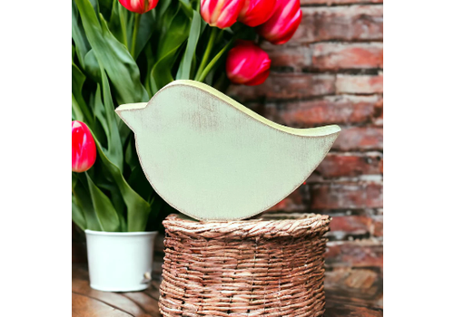  Inkwood Crafters Rustic Wood Bird Shelf Sitter 