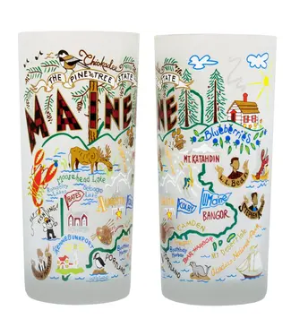 catstudio 15 oz. Frosted Glass Maine Set of 2