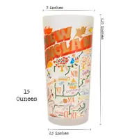 15 oz. Frosted Glass New Eng
