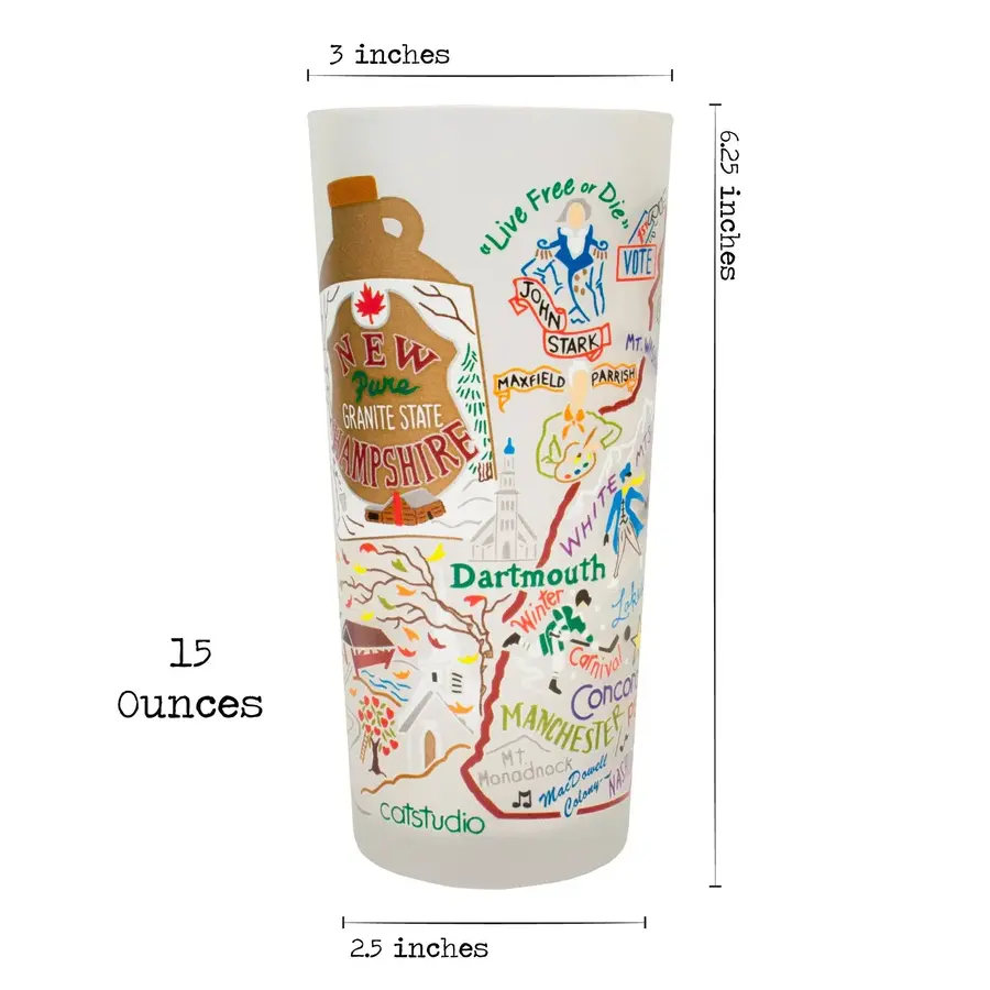 15 oz. Frosted Glass NH