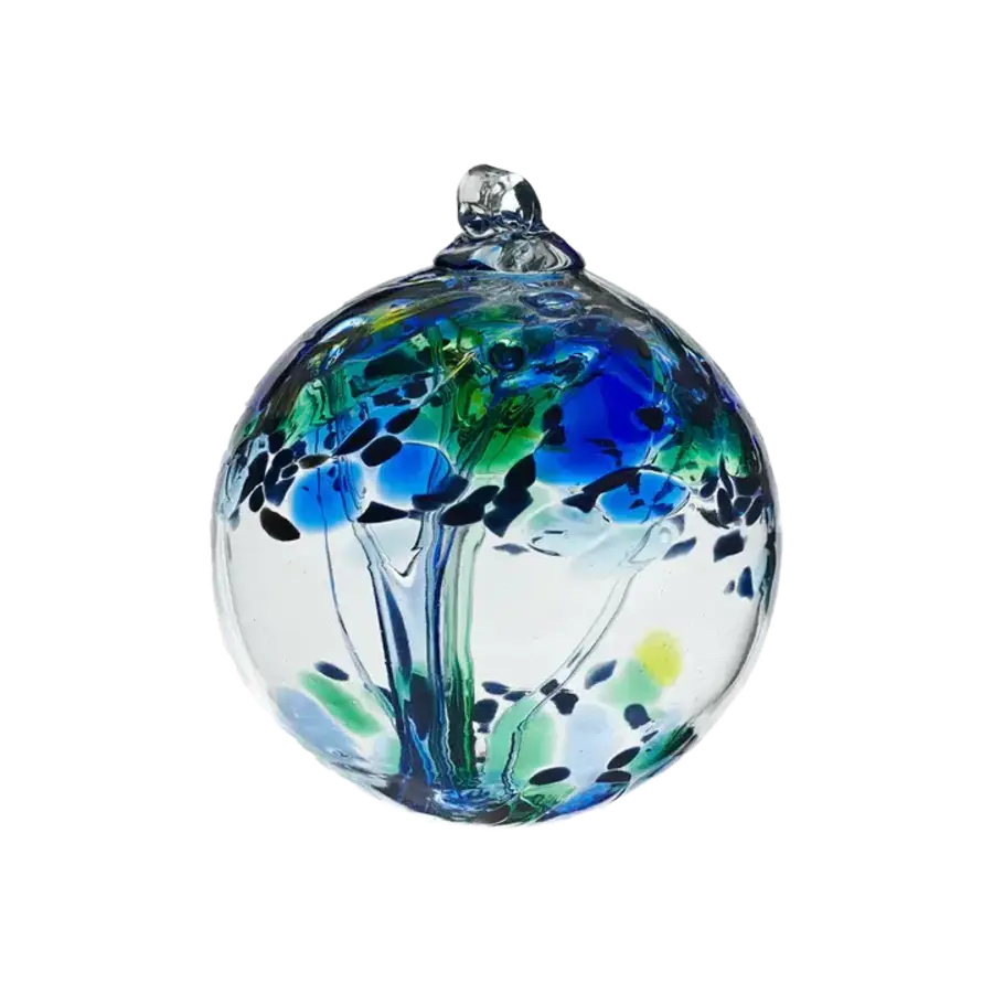 Blown Glass Tree of Enchantment Ball 6"