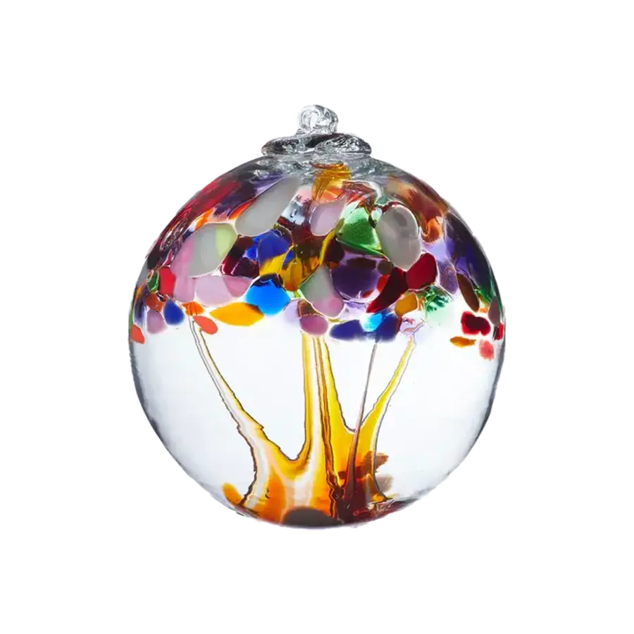 Blown Glass Tree of Enchantment Ball 6"