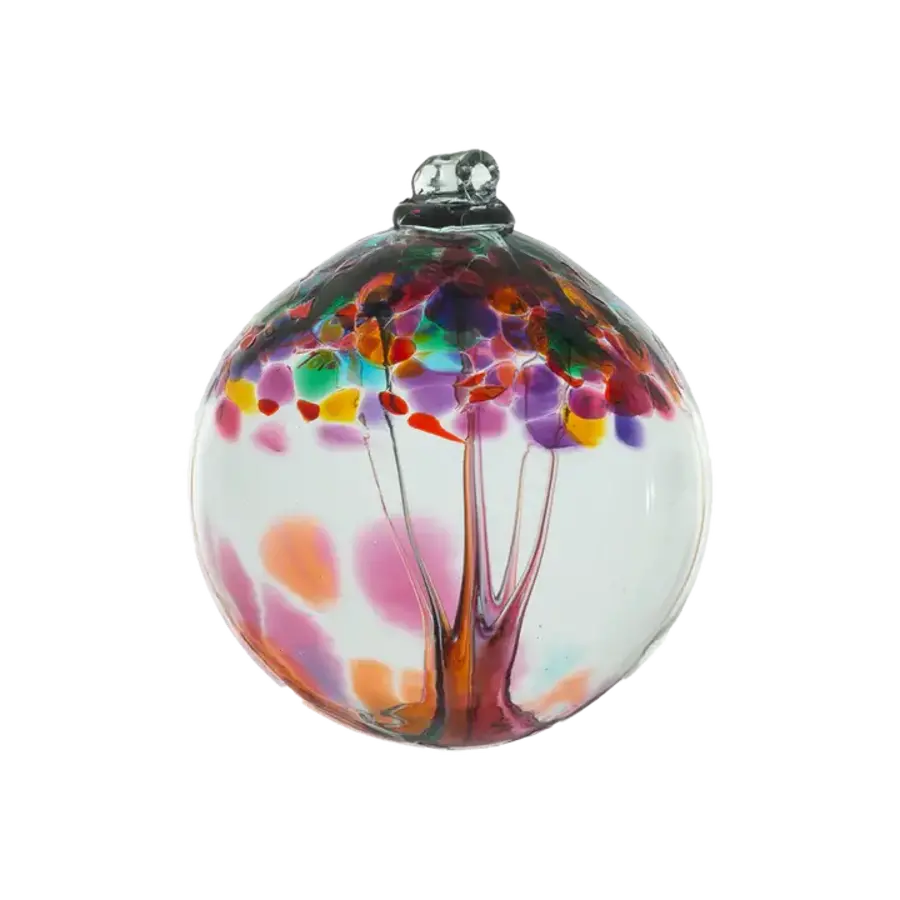 Blown Glass Tree of Enchantment Ball 6"