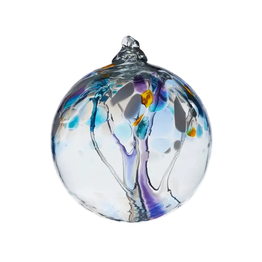Blown Glass Tree of Enchantment Ball 6"