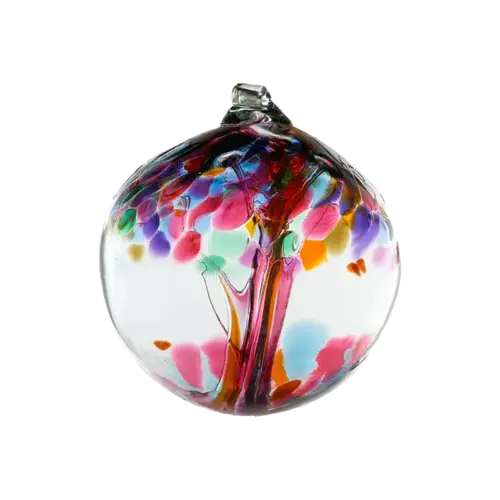  Kitras Art Glass Blown Glass Tree of Enchantment Ball 2" 