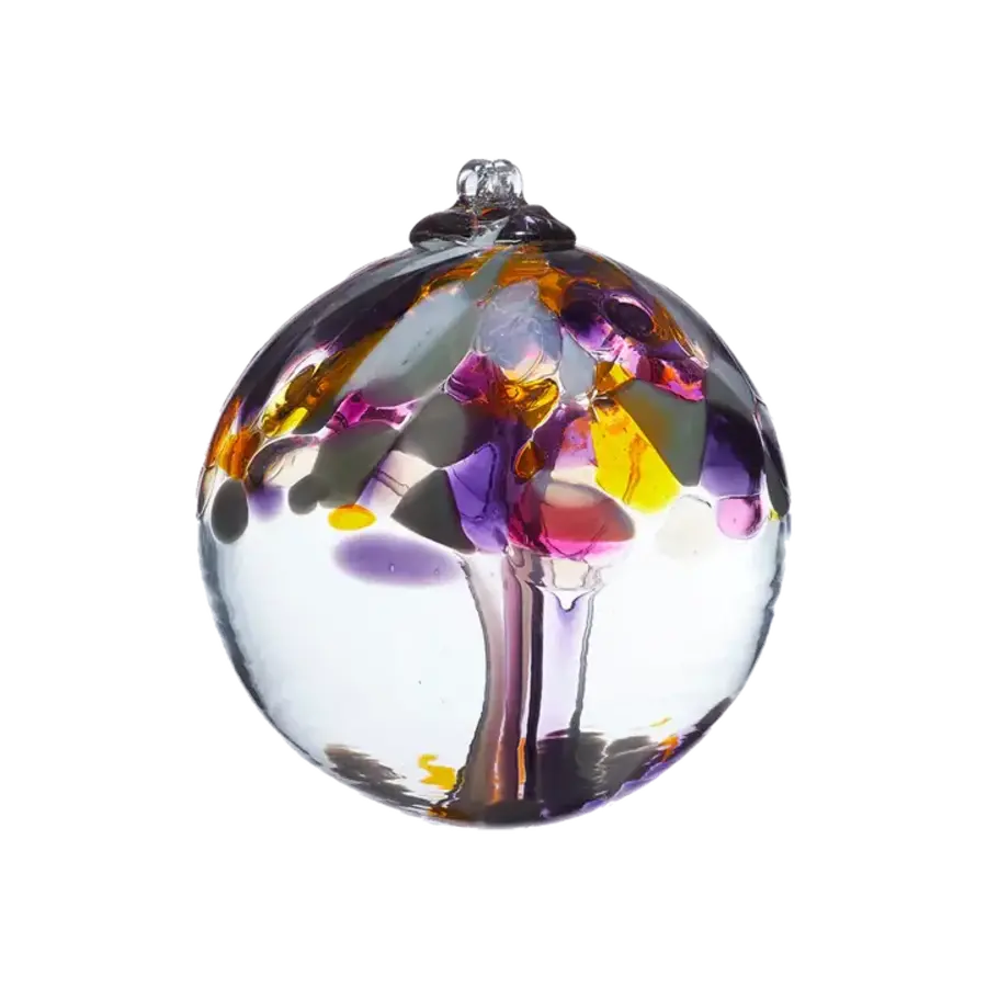 Blown Glass Tree of Enchantment Ball 2"