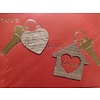 Wooden Heart in Keychain Val Day Card