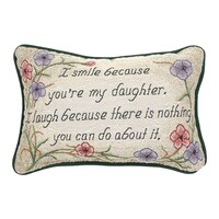 I Smile Because (Daughter) Rectangle Pillow