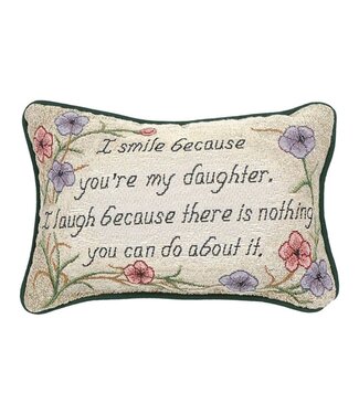 I Smile Because (Daughter) Rectangle Pillow