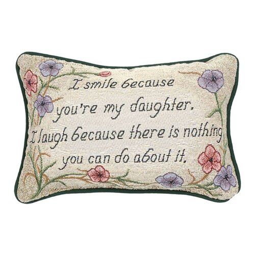  I Smile Because (Daughter) Rectangle Pillow 