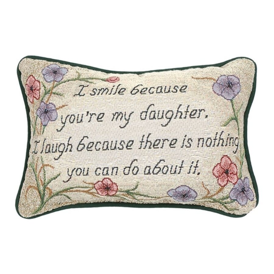 I Smile Because (Daughter) Rectangle Pillow
