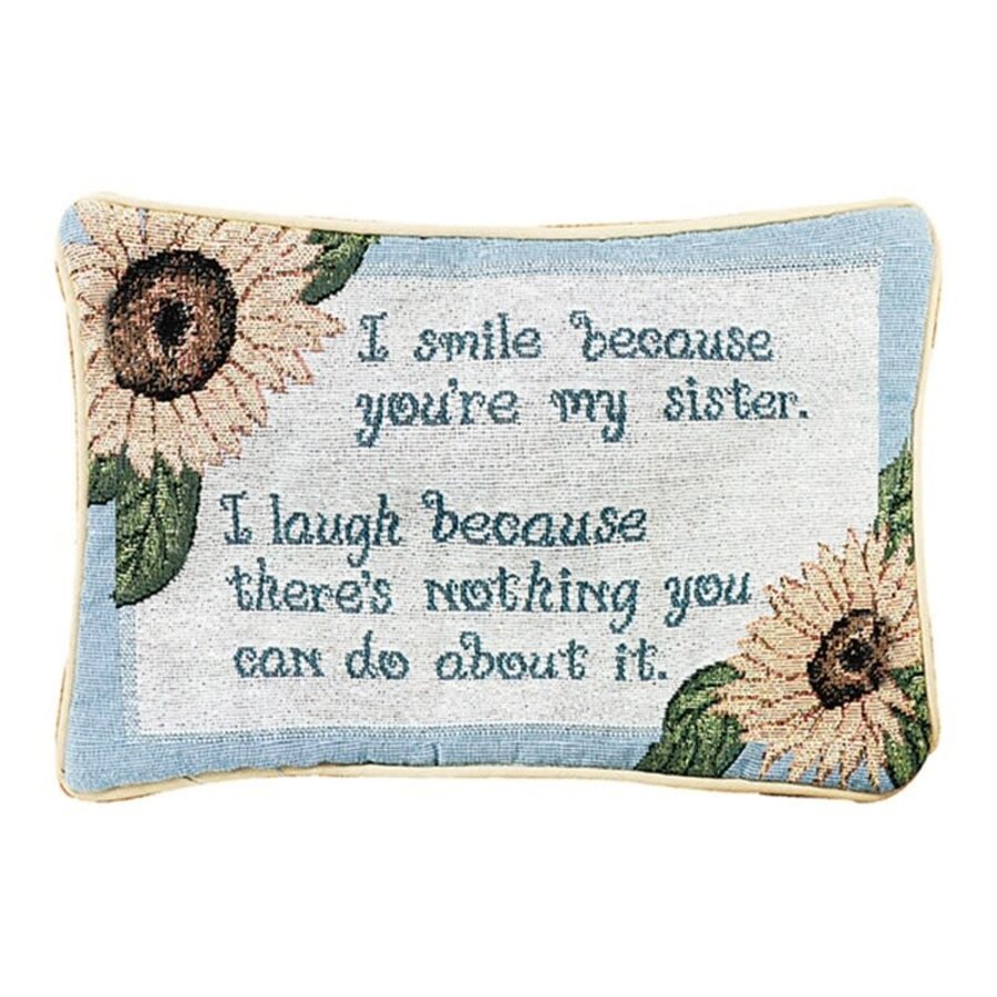 I Smile Because (Sister) Rectangle Pillow
