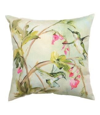 HBs on Pink Flowers Square Pillow