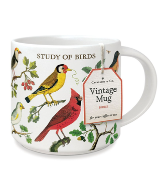 Cavallini Papers & Co Birds Ceramic Vintage Mug