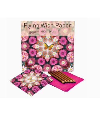 Flying Wish Paper Large Wishing Kit Pink Butterfly