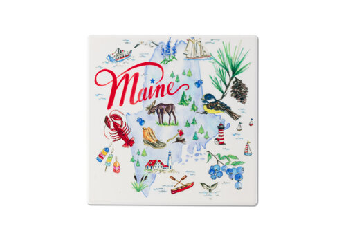  Boston International Maine State Collection Ceramic Coaster 
