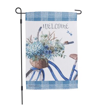 Primitives by Kathy Welcome Bike Garden Flag