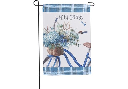  Primitives by Kathy Welcome Bike Garden Flag 