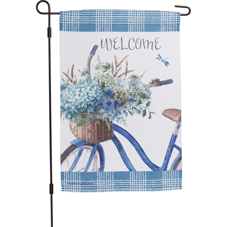 Welcome Bike Garden Flag