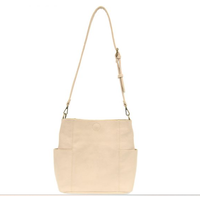 Vegan Leather Side Pocket Bucket Bag