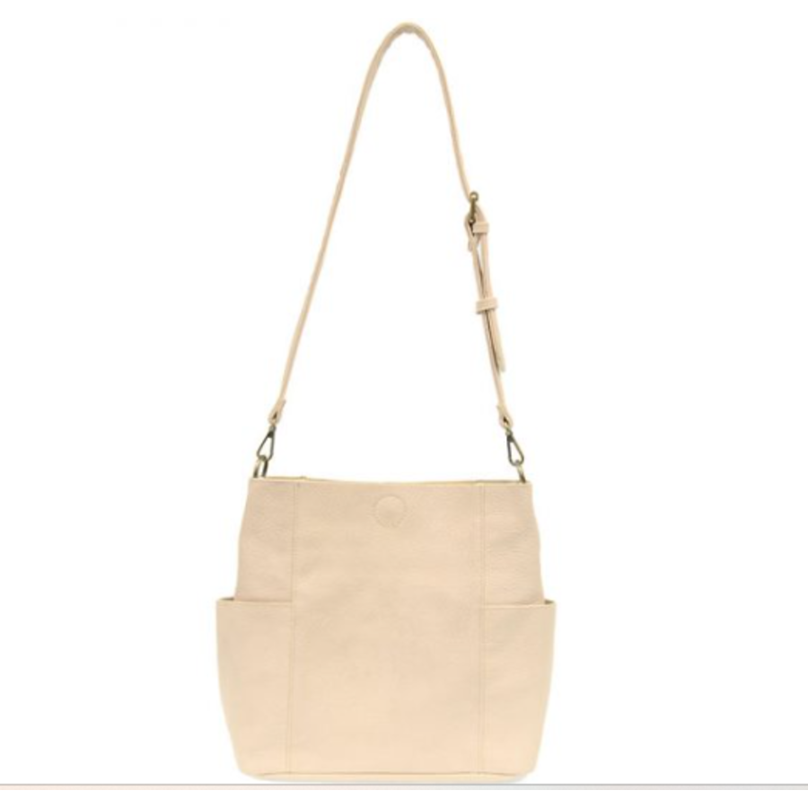 Vegan Leather Side Pocket Bucket Bag