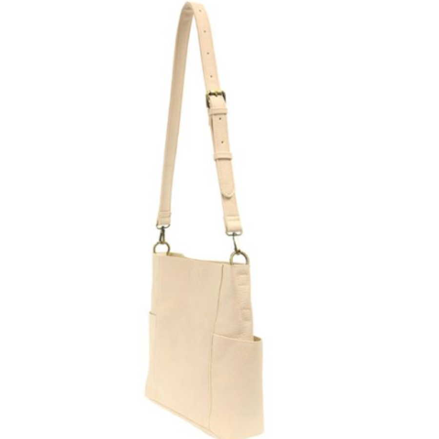 Vegan Leather Side Pocket Bucket Bag