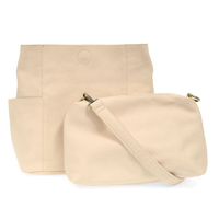 Vegan Leather Side Pocket Bucket Bag