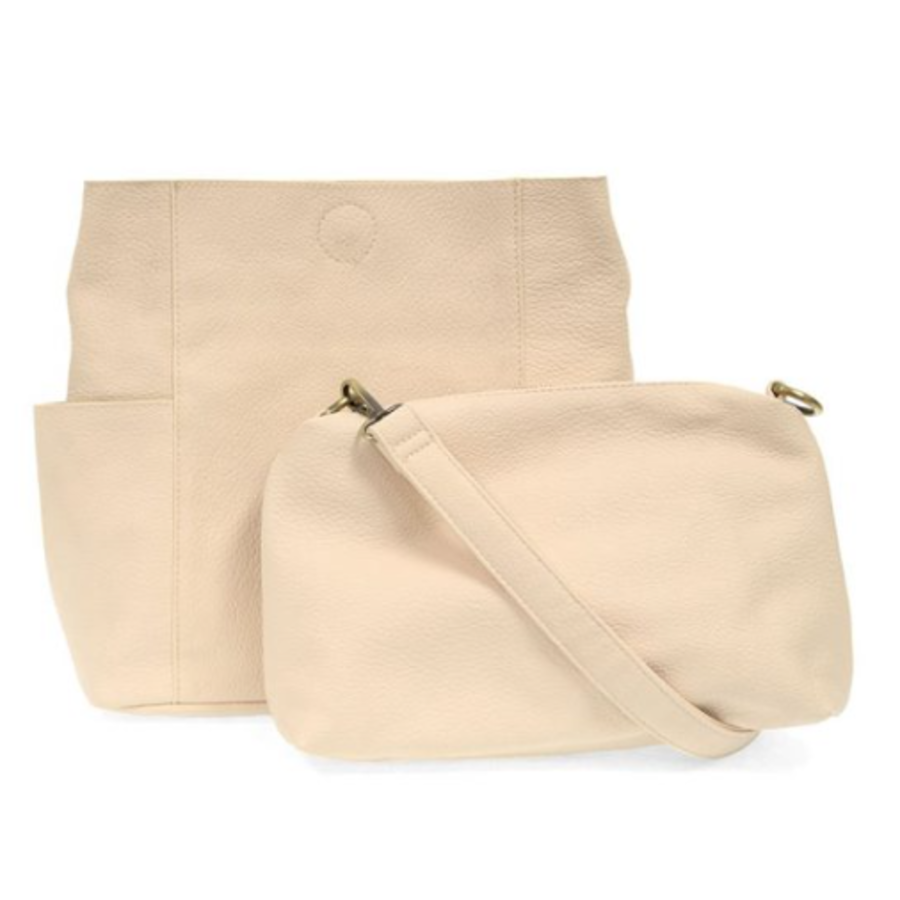 Vegan Leather Side Pocket Bucket Bag