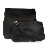 Vegan Leather Side Pocket Bucket Bag