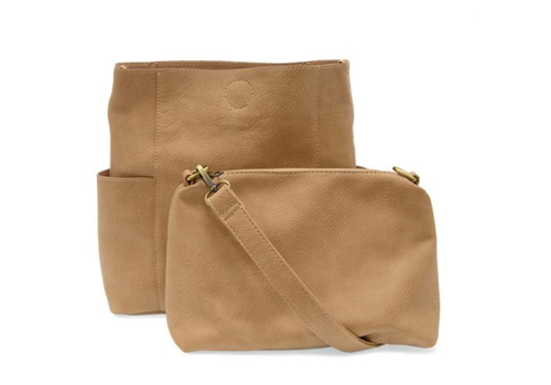 Joy Accessories Vegan Leather Side Pocket Bucket Bag 